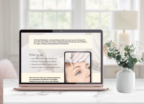 WAXING CANVA WEBSITE TEMPLATE